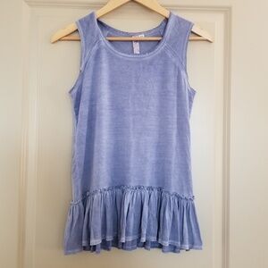Anthropologie Alya Samantha Ruffle Peplum Drop Waist Sleeveless Tank Top XXS